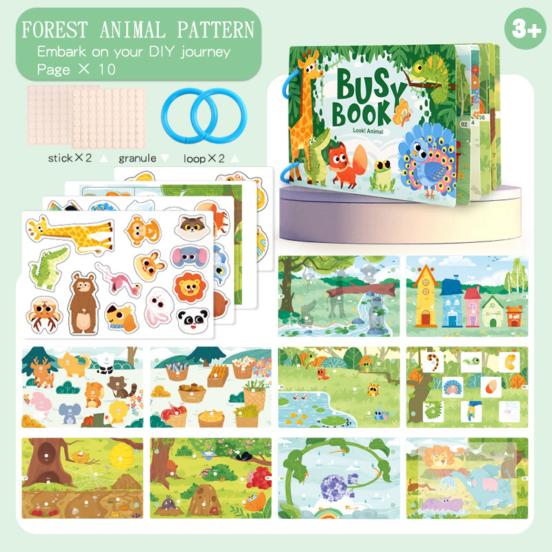 package 3-small forest animal style-opp bag