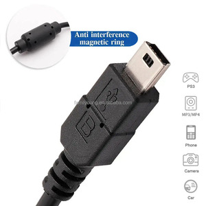 PS3 Gampad充电电缆迷你USB OTG数据线，带磁环，适用于Playstation 3无线控制器PS移动1.8m 6.9ft英尺 - Product Image 2