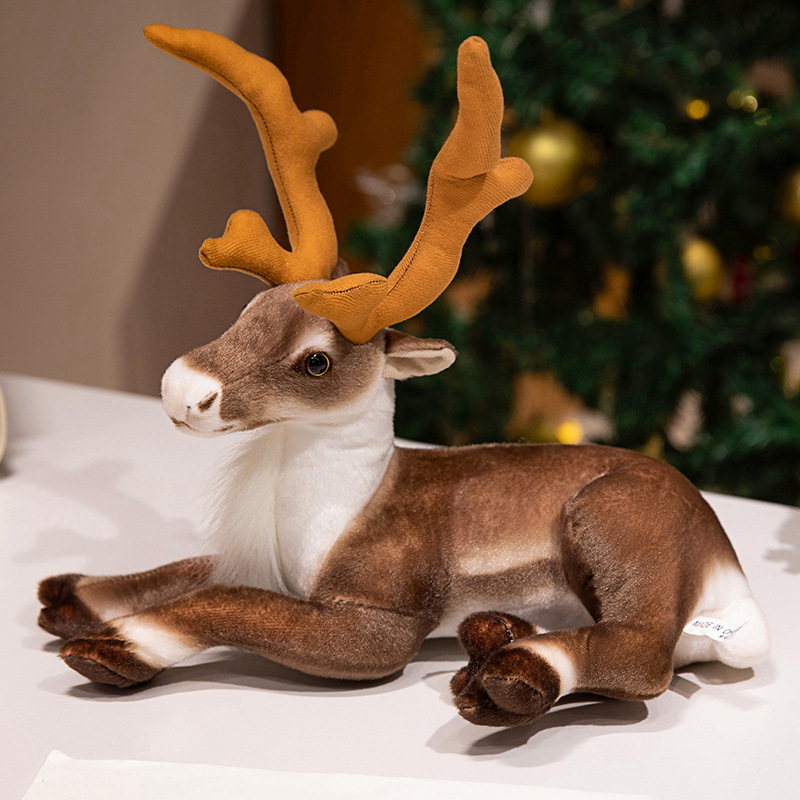 Deep brown lie reindeer
