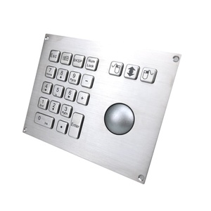 min waterproof rugged stainless steel <strong>numeric</strong> matrix USB metal <strong>keyboard</strong> with trackball - Product Image 3
