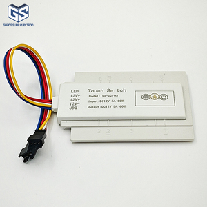 Venta al por mayor de fábrica 60W DC12V luz LED espejo de baño interruptor de Sensor táctil con inducción de Radar y función de desempañamiento interruptor de atenuación