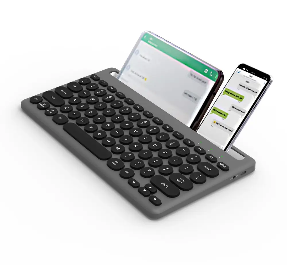 Hot Selling Mini 78 Tasten Computer tastatur Schlanke tragbare wiederauf ladbare Dual-Mode-Wireless-BT-Tastatur für Tablet-PC und Telefon