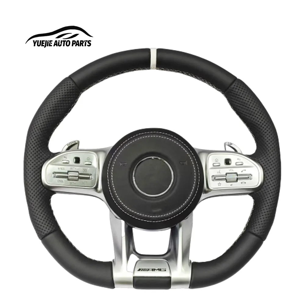 Venda quente de alta qualidade de couro volante do carro para mercedes benz a b c g classe cla cls gla glc gle gls amg volante