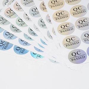 粘着プレーンレーザー反射ラベル印刷QC証明書パスラベルシーリングステッカーのカスタマイズ - Product Image 1