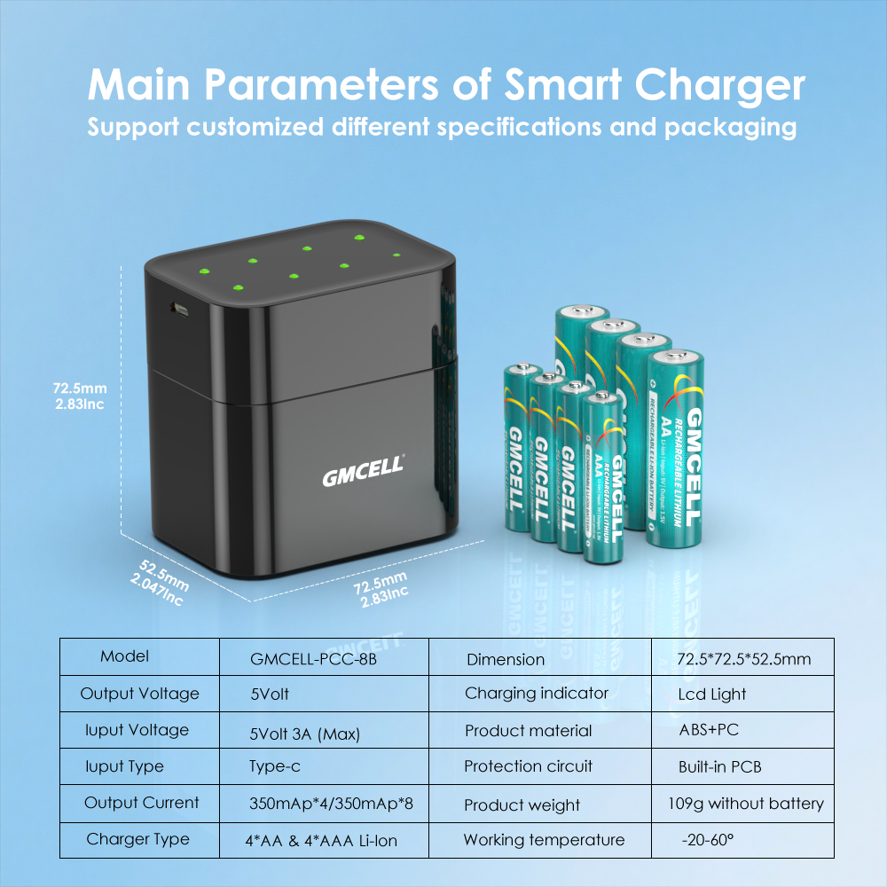 AA/AAA 8 Slot Charger