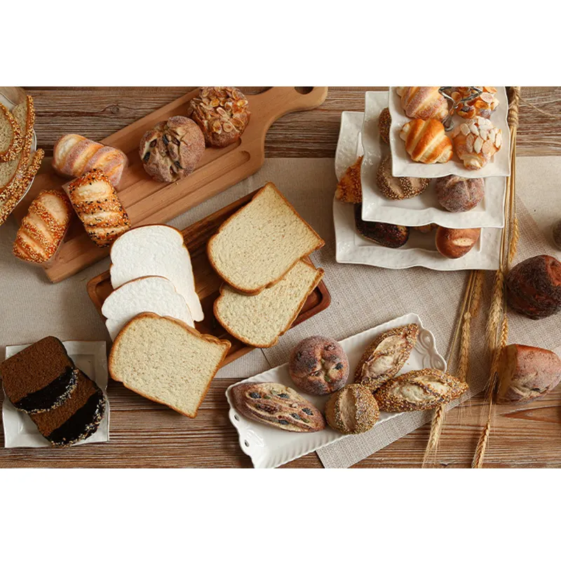 Simulated sliced bread french toast artificial bread chocolate food model food sample decoration shooting props