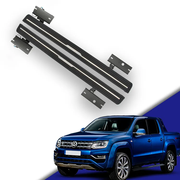 Phụ Kiện Xe Hơi Bảng Chạy Điện 2014 2017 2019 4X4 Phụ Kiện Bước Bên Hông Cho Vw Amarok V6 Phích Cắm Hợp Kim Nhôm Vw Amorok