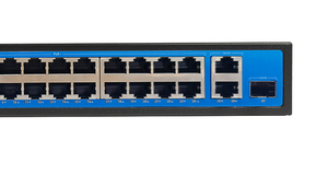 Directo de fábrica 24 puertos 10/100M Extender 300m con Gigabit 2RJ45 Uplink y 1*1000M SFP Uplink con VLAN para CCTV y AP inalámbrico