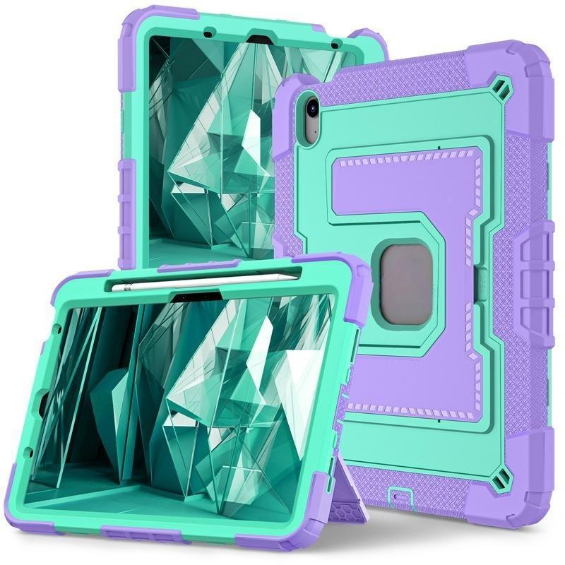 Lotus purple and mint green