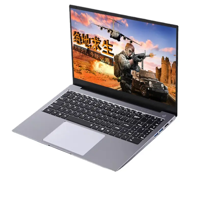 Migliore prezzo nuovo ultra-sottile 15 6 pollici Mini Pc Notebook Inter Quad Core 8gb 256gb Win10 Computer portatile per affari argento