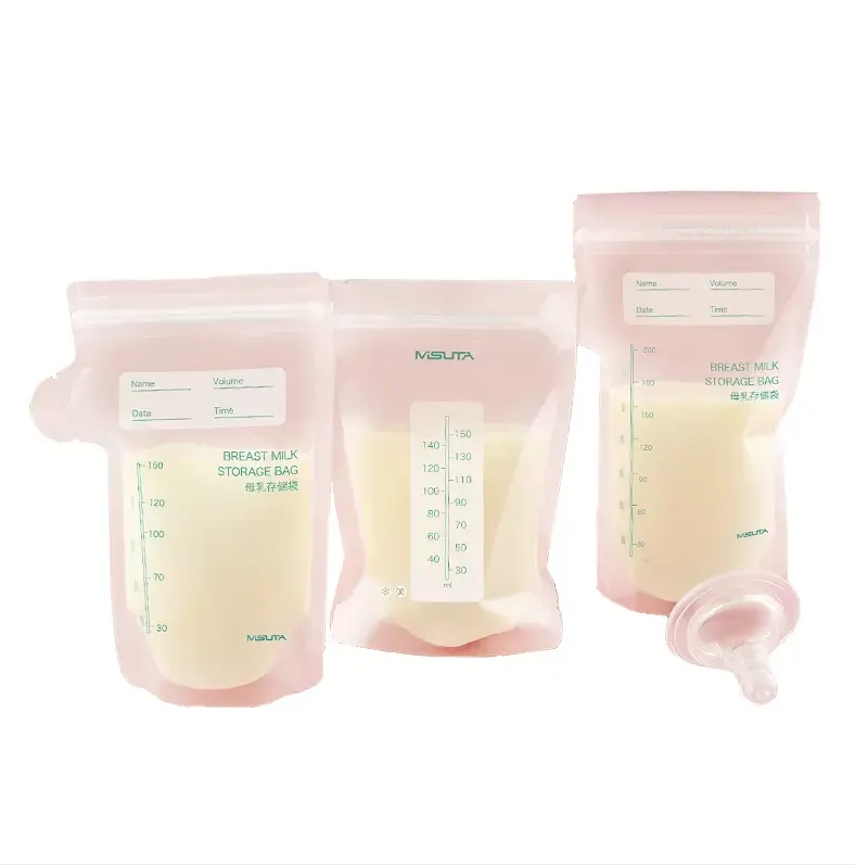 Sacs personnalisables de lait maternel de 30 unités, sacs de rangement de lait maternel préscellés hygiéniques BPAFree sac de rangement de lait maternel blanc