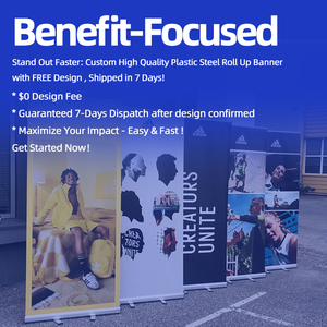 Nhựa thép có thể thu vào biểu ngữ đứng Deluxe di động cuộn lên hiển thị khung chỉ cuộn lên biểu ngữ đứng - Product Image 6