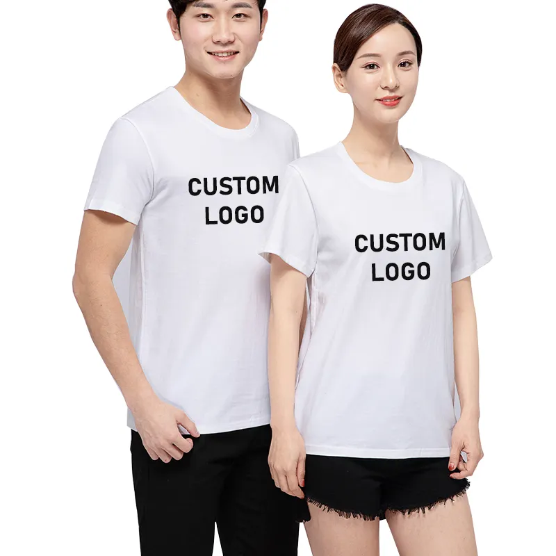 Penjualan terlaris pabrik kaus pria katun kosong cetak merek kaus kustom untuk wanita