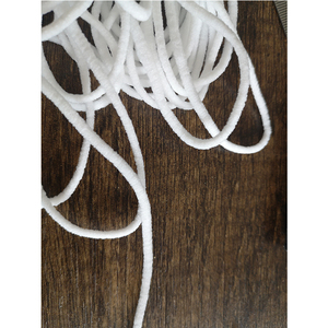 Round 3mm 5mm Cords Polyester/nylon Rope Earloop Strong Strength Elasic Loop <strong>Rubber</strong> Ear Cord for Facemask <strong>String</strong> - Product Image 1