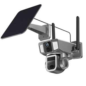 LCLCTEK 2k kablosuz 4g Wifi 10X Zoom çift Lens kamera ile güneş enerjili pil güvenlik kamera açık IP66 su geçirmez - Product Image 1