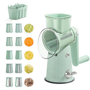 <strong>5</strong> in <strong>1</strong> Rotary Multifunction Grater Slicer With Storage Box Stormvegetable Cheese Potato Cabbage Manual Vegetable Chopper - Product Image 3