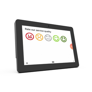 Sistema DE EVALUACIÓN DE PANTALLA TÁCTIL Android para montaje en pared de tamaño pequeño de 10,1 pulgadas Dispositivo de comentarios de usuario de software de calificación de servicio de venta de cara sonriente - Product Image 2