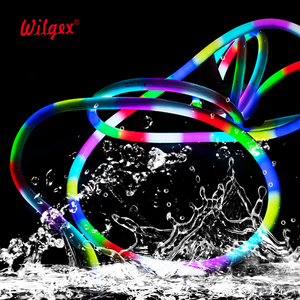 Led Neon özel 360 programlanabilir 360 derece yuvarlak Dia 18mm Neon Flex sahne Led şerit ışık şerit piksel RGB 5050 SPI DMX WS2811 - Product Image 1