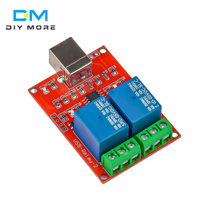 Módulo de relé USB de 2 canales Control de computadora programable para Smart Home DC 5V - Product Image 2