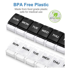 <strong>2</strong> <strong>Times</strong> a Day, <strong>7</strong> Day Pill Box <strong>1</strong> <strong>Time</strong> a Day Pill Box Organizer - Product Image 6