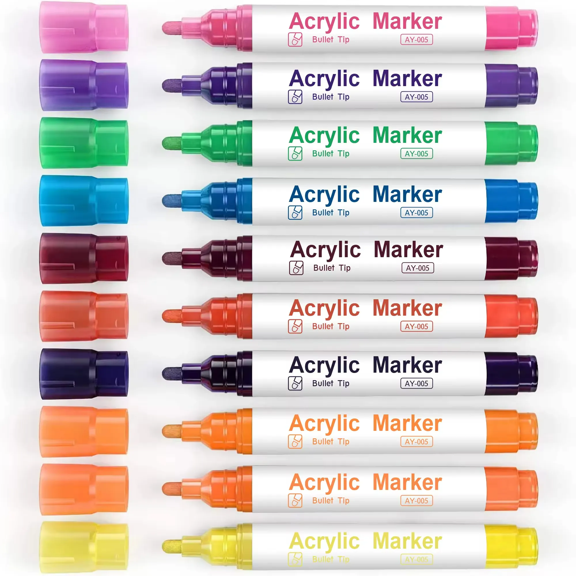2024 gros acrylique pas cher peinture stylos dessin peinture ensemble couleur Art stylo acrylique marqueur pour dessin