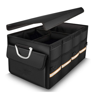 Ağır katlanabilir bagaj depolama organizatör araba bagaj organizatör katlanabilir kapak ile kaymaz alt gövde kargo organizatör - Product Image 1