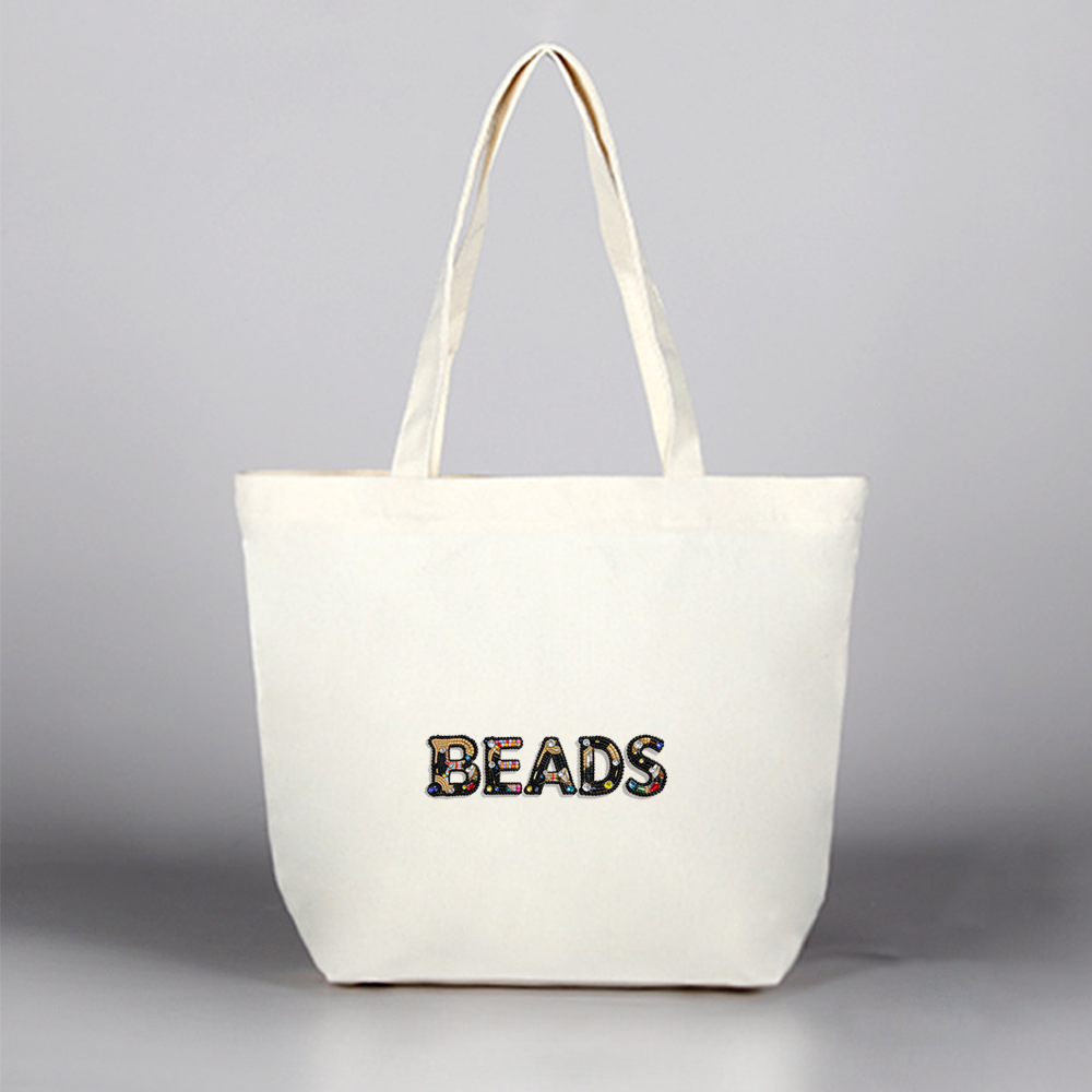 Sac en toile blanc + Lettres noires
