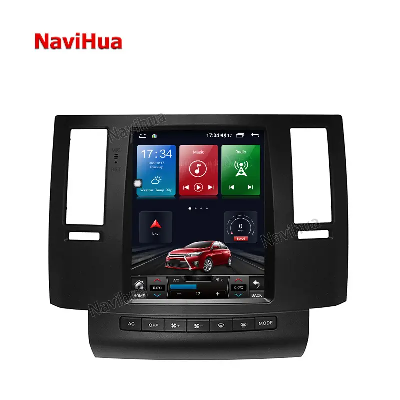 Navihua-Radio con GPS para coche, reproductor con Android 10, pantalla Tesla, DVD, navegación, para Infiniti FX35, FX45, FX25, FX37, 2003, 2004, 2005, 2006, 2007