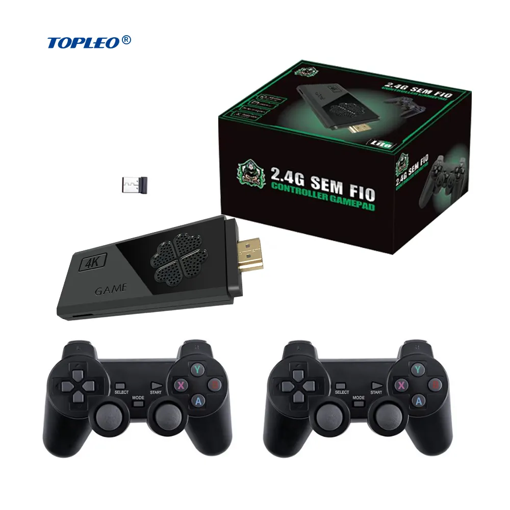 Topleo portable game stick classic mini retro Gamepad Controller Dongle M8 game stick 4k video game consoles