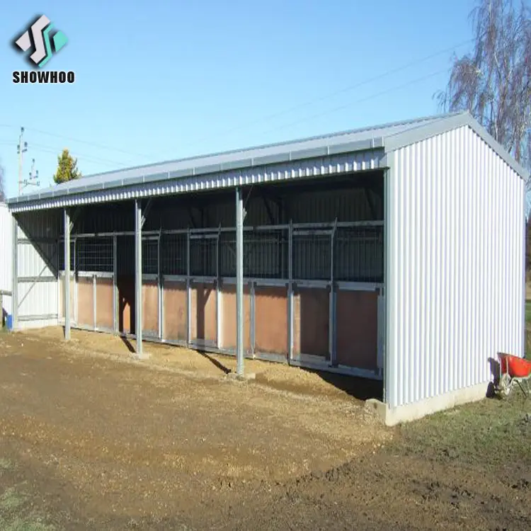 Construção rápida pré-fabricada estrutura de aço baixo custo do cavalo barns design