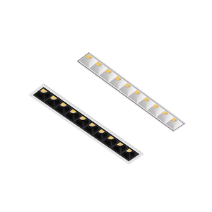 5/10 kafaları LED dikdörtgen alüminyum spot downlight ile AC110-220V gömme lineer ışık kapalı tavan lambası - Product Image 2