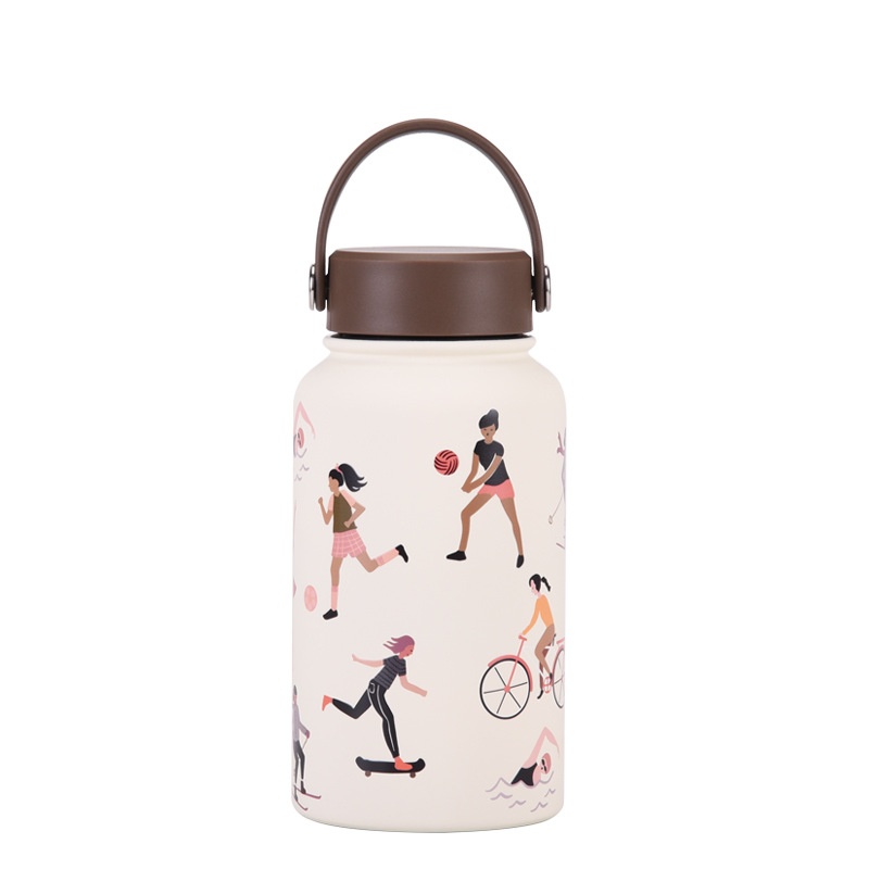 Couvercle large de pot-poignée de la bouche 650ml (nouveau style)