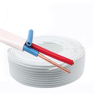 Source Factory Price Custom Sq 2x0.75/1/1.5/2.5/4/6mm2 High Quality PVC Insulated Flat Copper <strong>Dual</strong> <strong>Core</strong> Electric <strong>Wires</strong> - Product Image 3