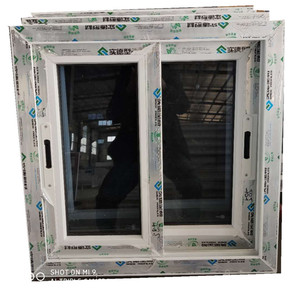 Factory Price Colonial Style Pvc <strong>windows</strong> Sliding <strong>Window</strong> with Grill Design and Mosquito Net - Product Image 4
