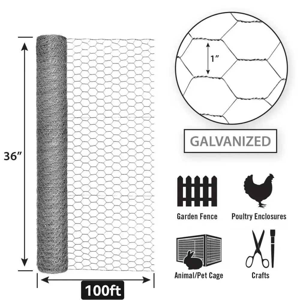 Grillage hexagonal galvanisé plongé chaud de poulet de fabrication de barrière de fil de fer