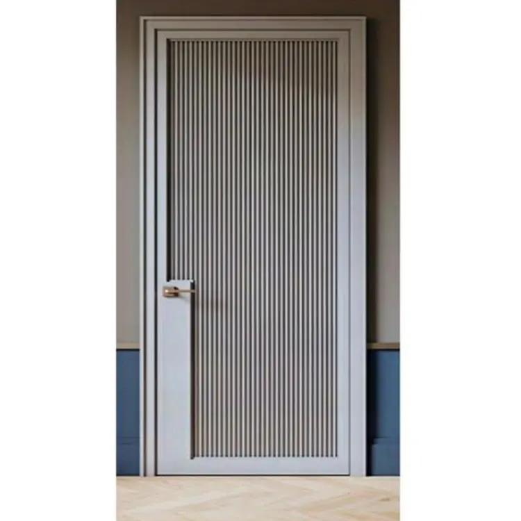 Producción de puertas LONGXUAN, interior personalizado, puerta de habitación de dormitorio de madera maciza compuesta moderna utilizada en casa interior
