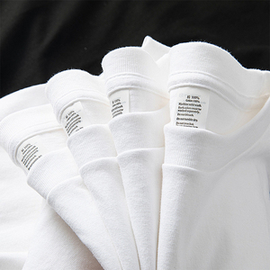 Camiseta Blanca de Algodón 100% de 160g, Transpirable, Cuello Redondo, Fabricantes de Ropa, Logotipo Personalizado, Camiseta Extra Grande para Hombre - Product Image 2
