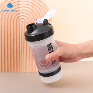 ขวดพลาสติกปั่นโปรตีน3ชั้นแบบกำหนดเอง500มล. พร้อมกล่องเก็บยา3 In 1ถ้วยเชคเกอร์อเนกประสงค์ - Product Image 4