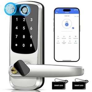 BBDHOME intelligenter fingerabdruck schlüssellos zugang reversibles griff berührungsbildschirm-tastatur digitales türschloss - Product Image 1