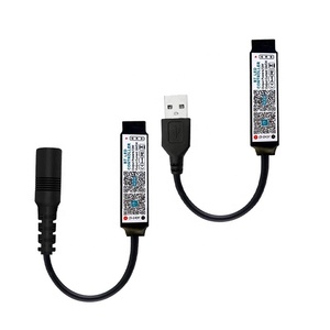 Контроллер для светодиодной ленты USB5V, музыкальный мини-контроллер RGB синий + зубчатый совместимый с RGB лентой, 12 В, 24 В постоянного тока, умное управление через приложение - Product Image 2