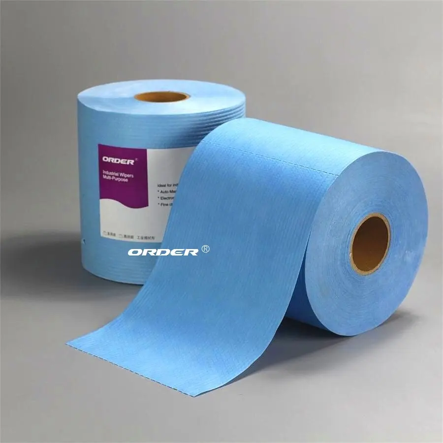 2023 ağır üretim endüstriyel mavi tek kullanımlık bezler temizleme bezi araba kağıt havlu