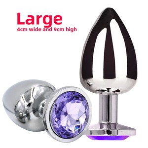 Plug in Silicone liscio con coda e cristallo giocattoli Dildos da donna per adulti - Product Image 3