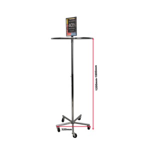 Круглая металлическая круглая вращающаяся полка с 4 колесами - Product Image 2