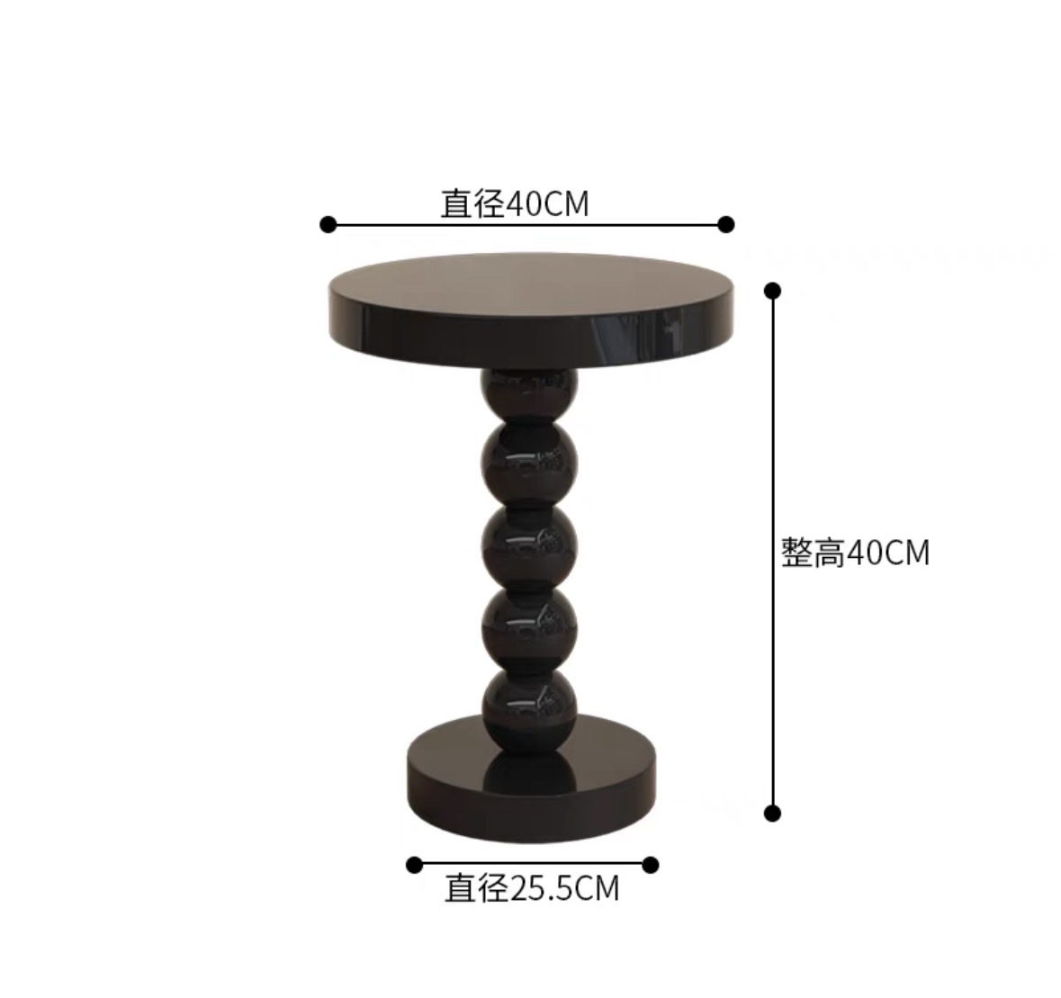 Mesa de café cilíndrica de madera maciza