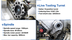 GT DMTG DL40MH Heavy Duty Cnc Lathe <strong>Machine</strong> for Metal Torno Cnc Lathe Live Tooling Slant Bed Lathe Cnc Turning Center - Product Image 3