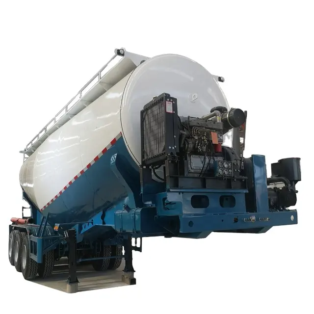 LUYI veicolo Master 3 asse 50cbm polvere trasporto sfuso cemento cisterna semirimorchio per la vendita