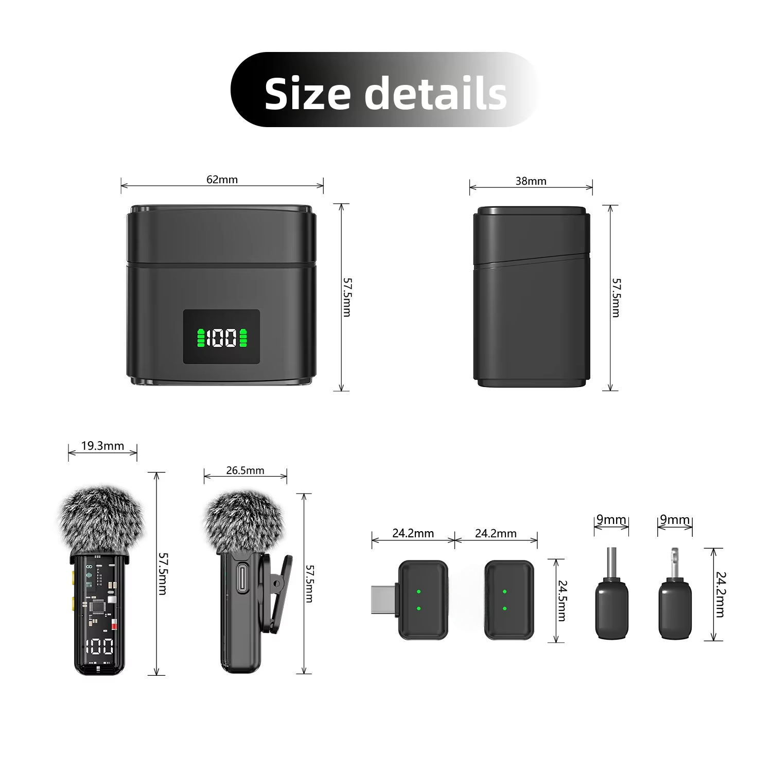 Interface noire de type C + L