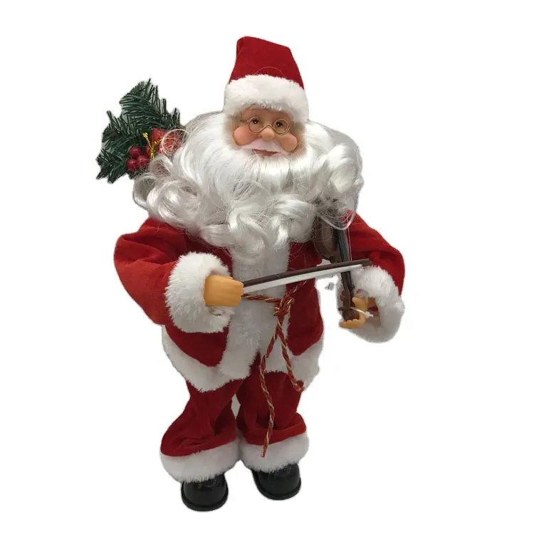 2020 nuovo Arrivo Batteria Operated Regalo Di Natale 16 ''Play Violino Musicale In Movimento di Babbo natale per I Regali Della Bambola Della Peluche