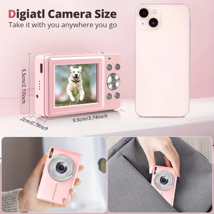 子供と初心者のための新しい44MP HD 1080Pデジタルカメラ2.4インチLCD 16xズーム、マクロモード付き充電式コンパクトカメラ - Product Image 5