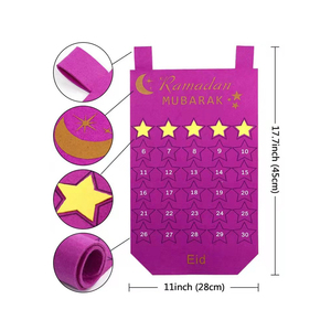 Customized Felt Ramadan Advent Countdown Calendar With Stars - Product Image 6